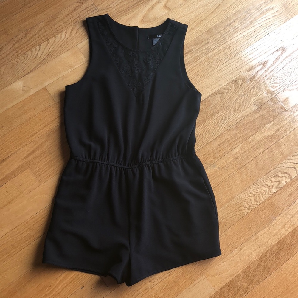 Black Aqua Romper
